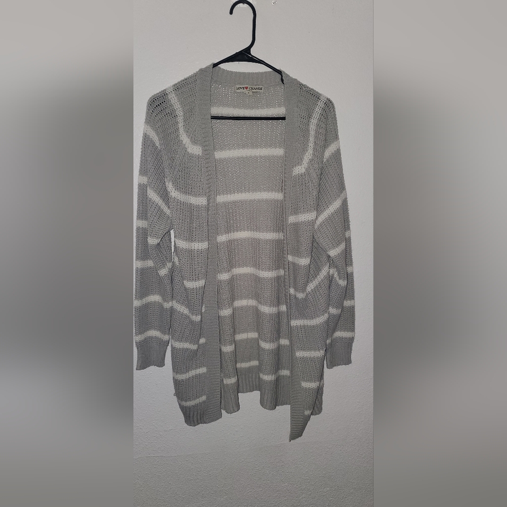 Gray Striped Women's Sweater